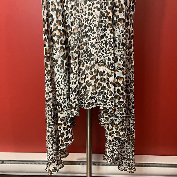 SHARAGANO Women's Black/Brown Print Assymetrical Dress - Size 20W - NWT $138 - Picture 3 of 6